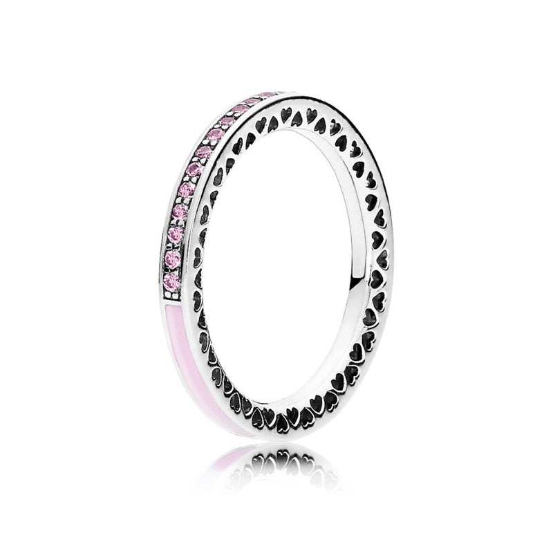 Anello Donna Pandora Cuori Radiosi Rosa - 191011PCZ - Gioielleria De Patto