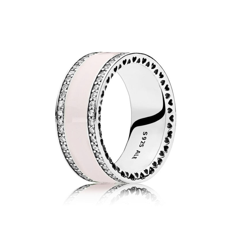 Anello Donna Pandora Fascia Cuori Rosa Chiaro - 191024EN40 - Gioielleria De Patto