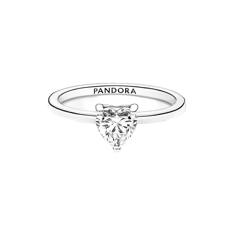 Anello Donna Pandora Solitario con Pietra Cuore - 191165C01 - Gioielleria De Patto