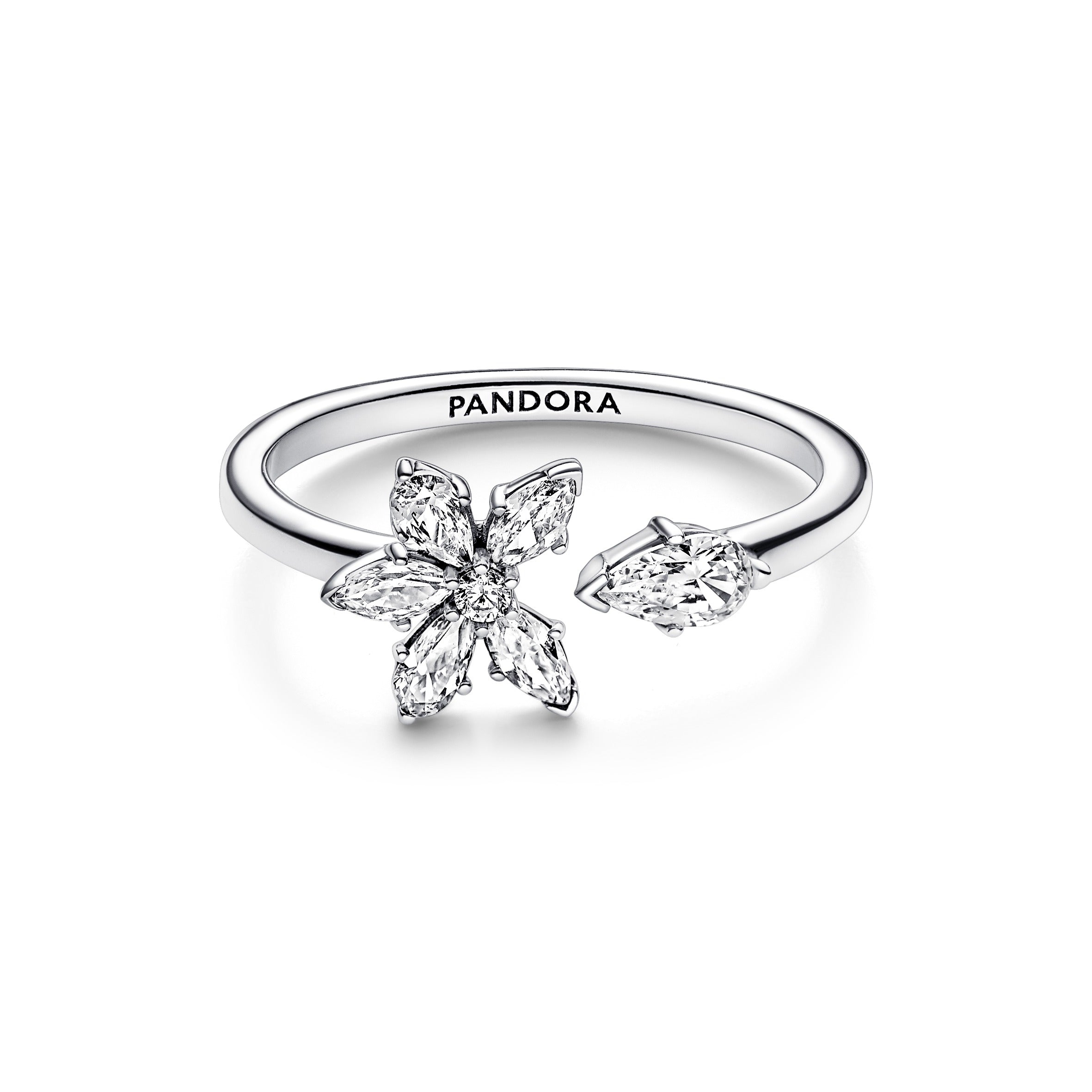 Anello Donna Pandora Aperto Herbarium Fiore Luminoso - 192611C01 - Gioielleria De Patto