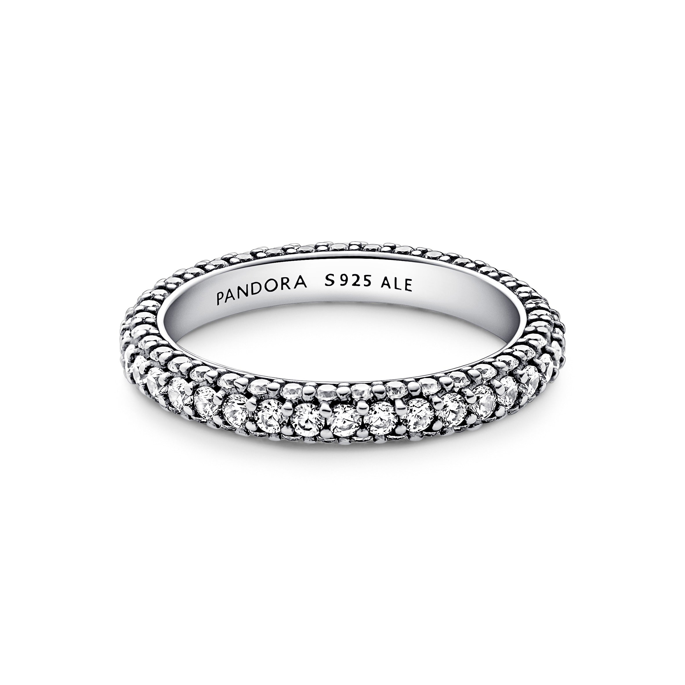 Anello Donna Pandora Pavè Fascia Singola - 192627C01 - Gioielleria De Patto