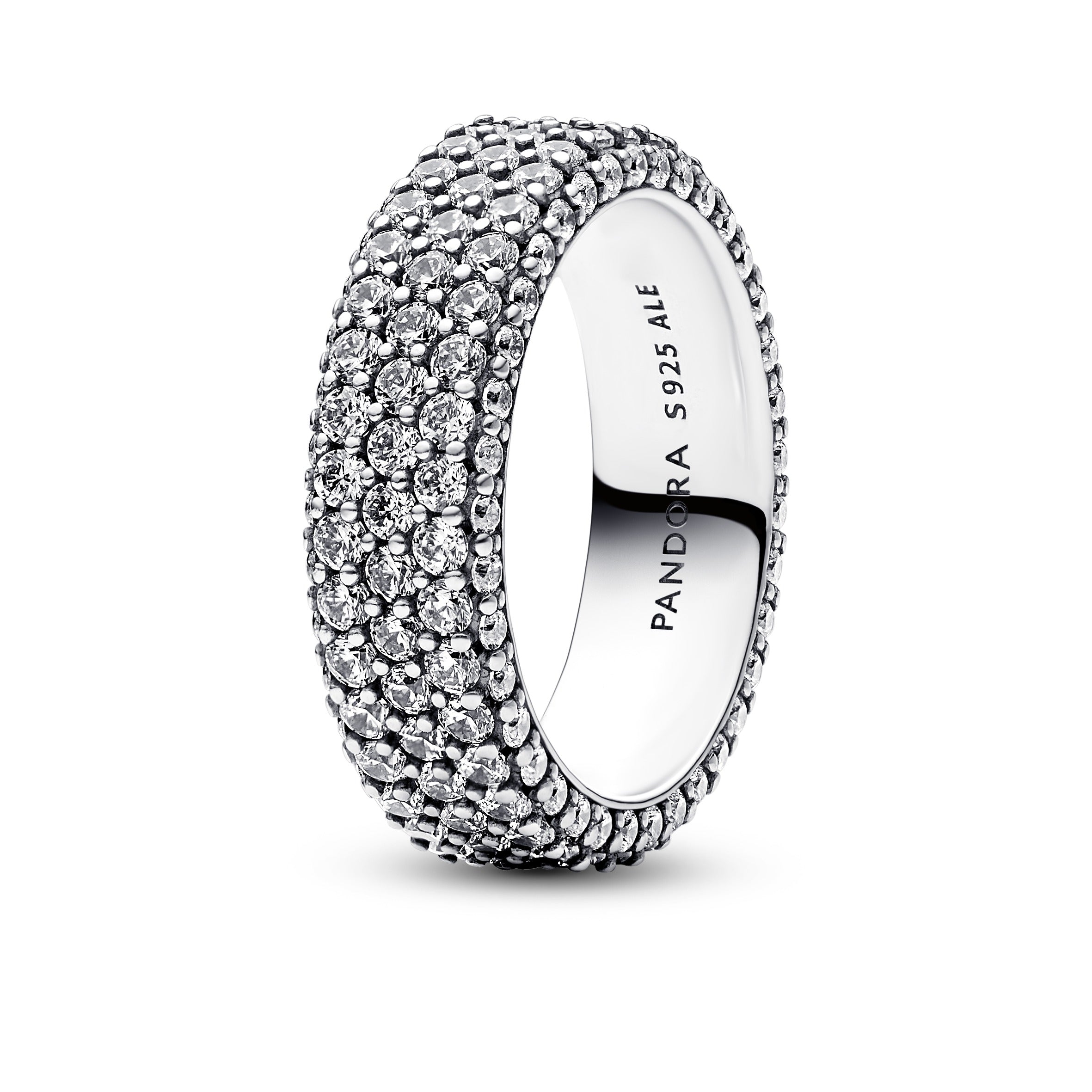 Anello Donna Pandora Pavè Fascia Tripla - 192634C01 - Gioielleria De Patto