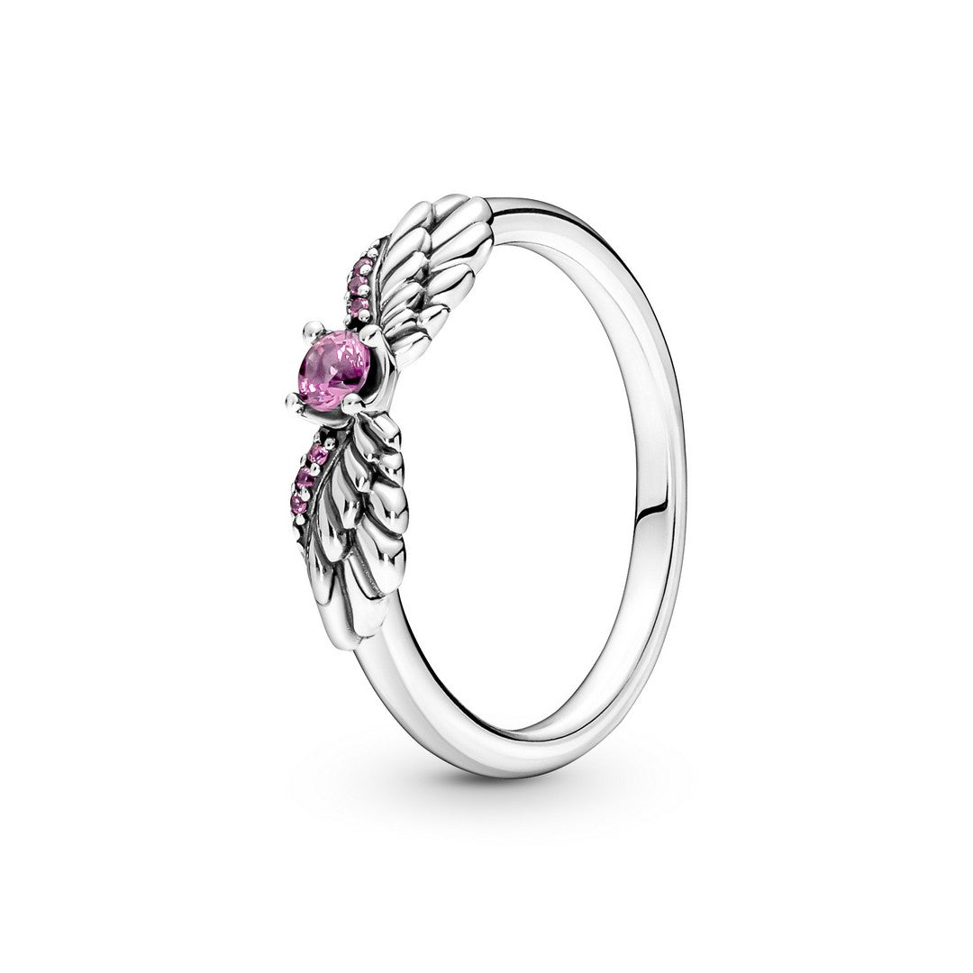 Anello Donna Pandora Ali d'Angelo con Pietra Rosa - 198500C02 - Gioielleria De Patto