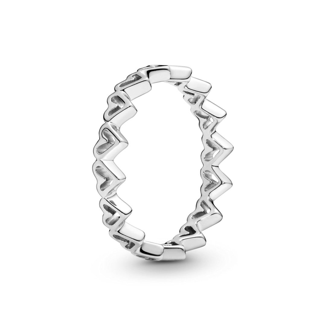 Anello Donna Pandora Fascia di Cuori Disegnati - 198696C00 - Gioielleria De Patto
