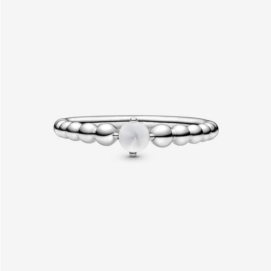 Anello Donna Pandora Pietra Bianco Latte - 198867C04 - Gioielleria De Patto