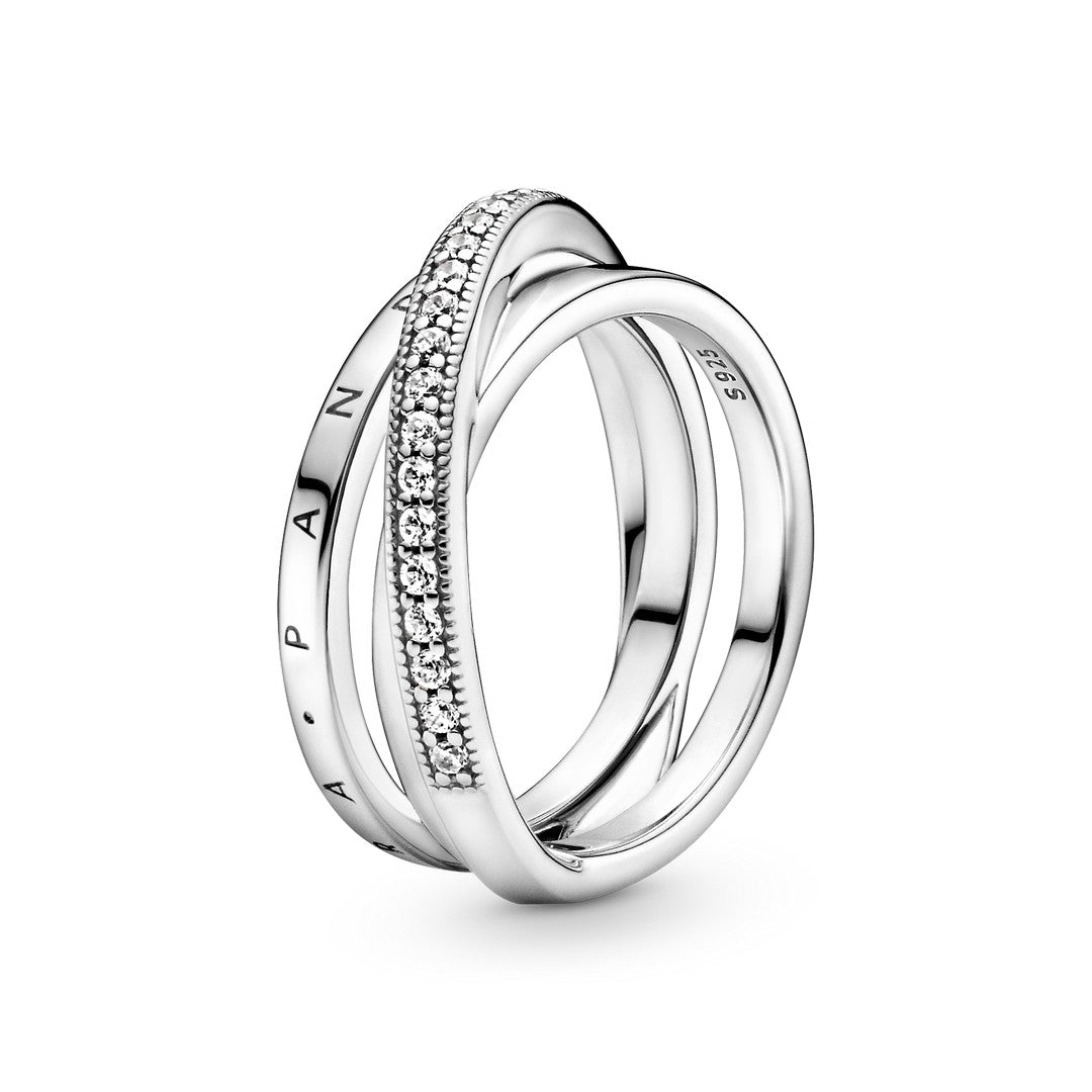 Anello Pandora Linee Intrecciate - 199057C01 - Gioielleria De Patto