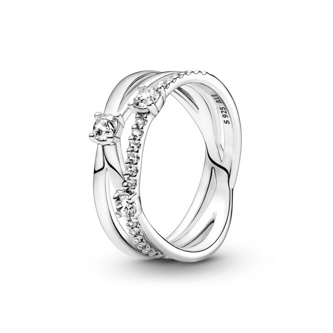 Anello Donna Pandora Tripla Fascia Pietre - 199400C01 - Gioielleria De Patto