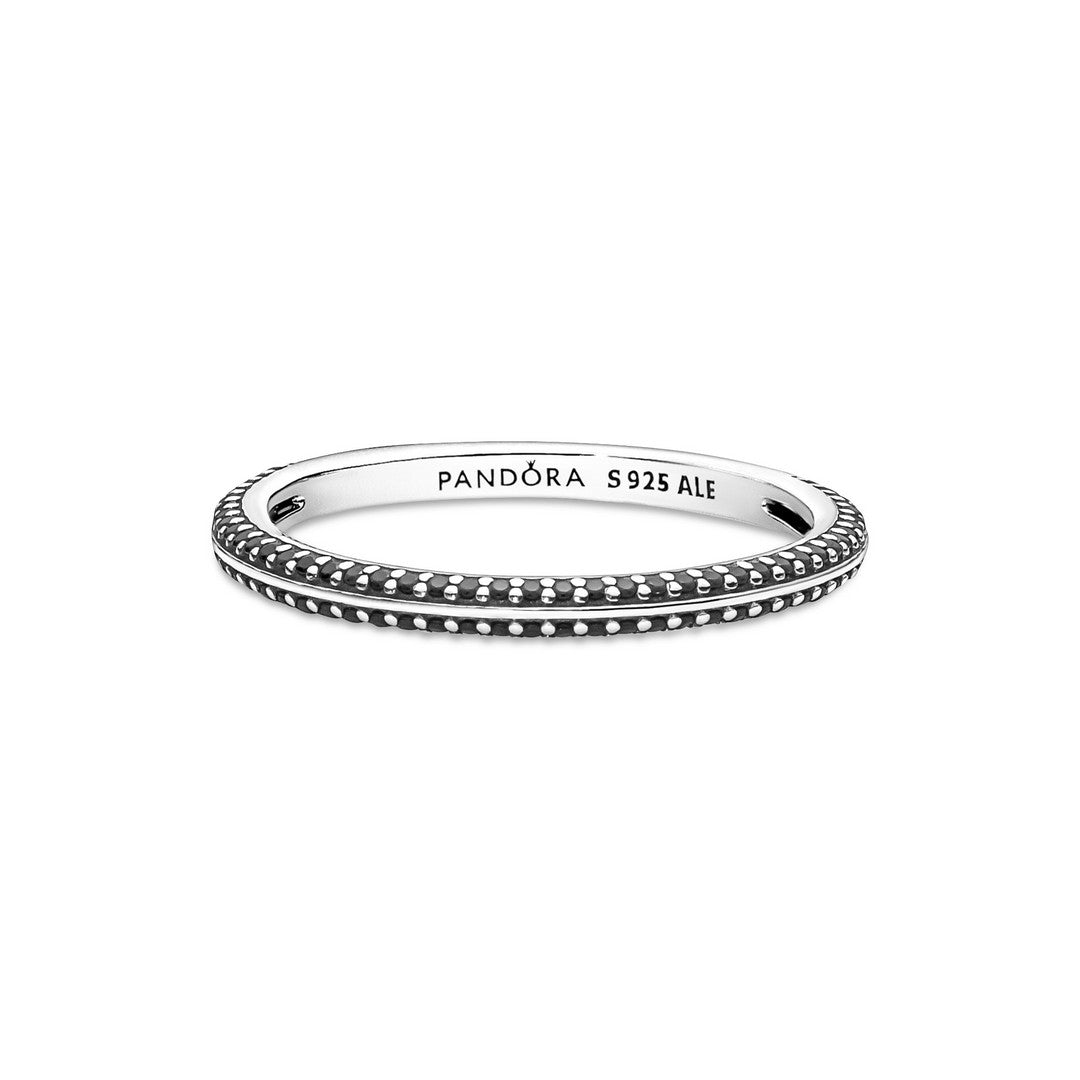 Anello Donna Pietre Nere Pandora ME - 199679C02 - Gioielleria De Patto