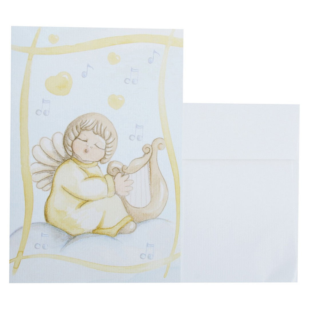 Thun Biglietto d'auguri angelo con arpa - K3125A00 - Gioielleria De Patto