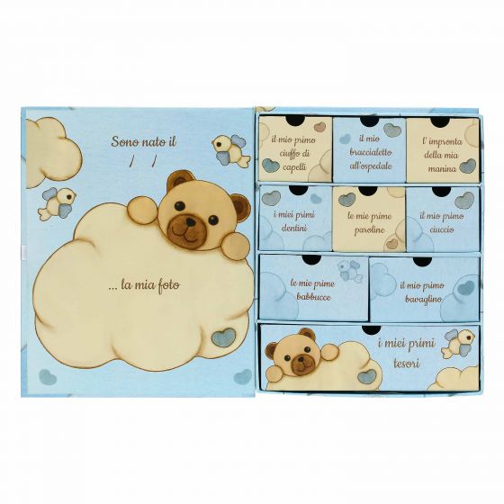 Thun Scatola ricordi blu con Teddy - K3700P00 - Gioielleria De Patto