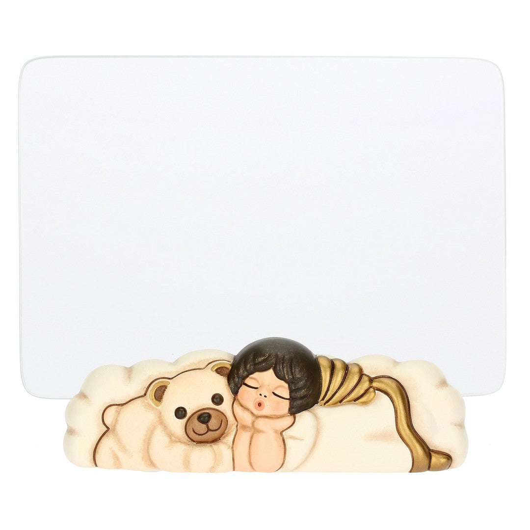 Thun Portafoto con Angelo e Teddy in vetro e ceramica - K3799H90 - Gioielleria De Patto