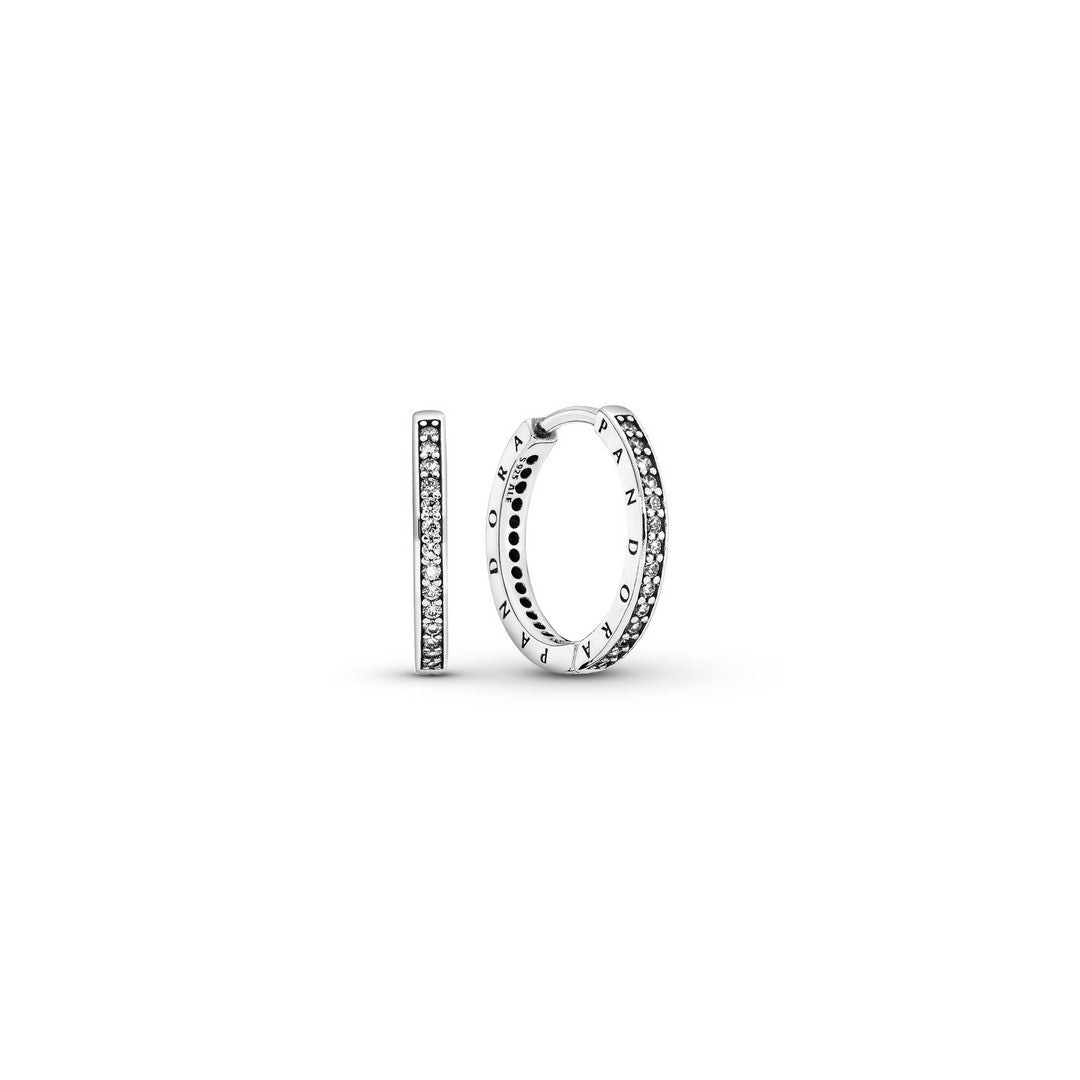 Orecchini Donna Pandora Cerchi Cuori Scintillanti - 290558CZ - Gioielleria De Patto