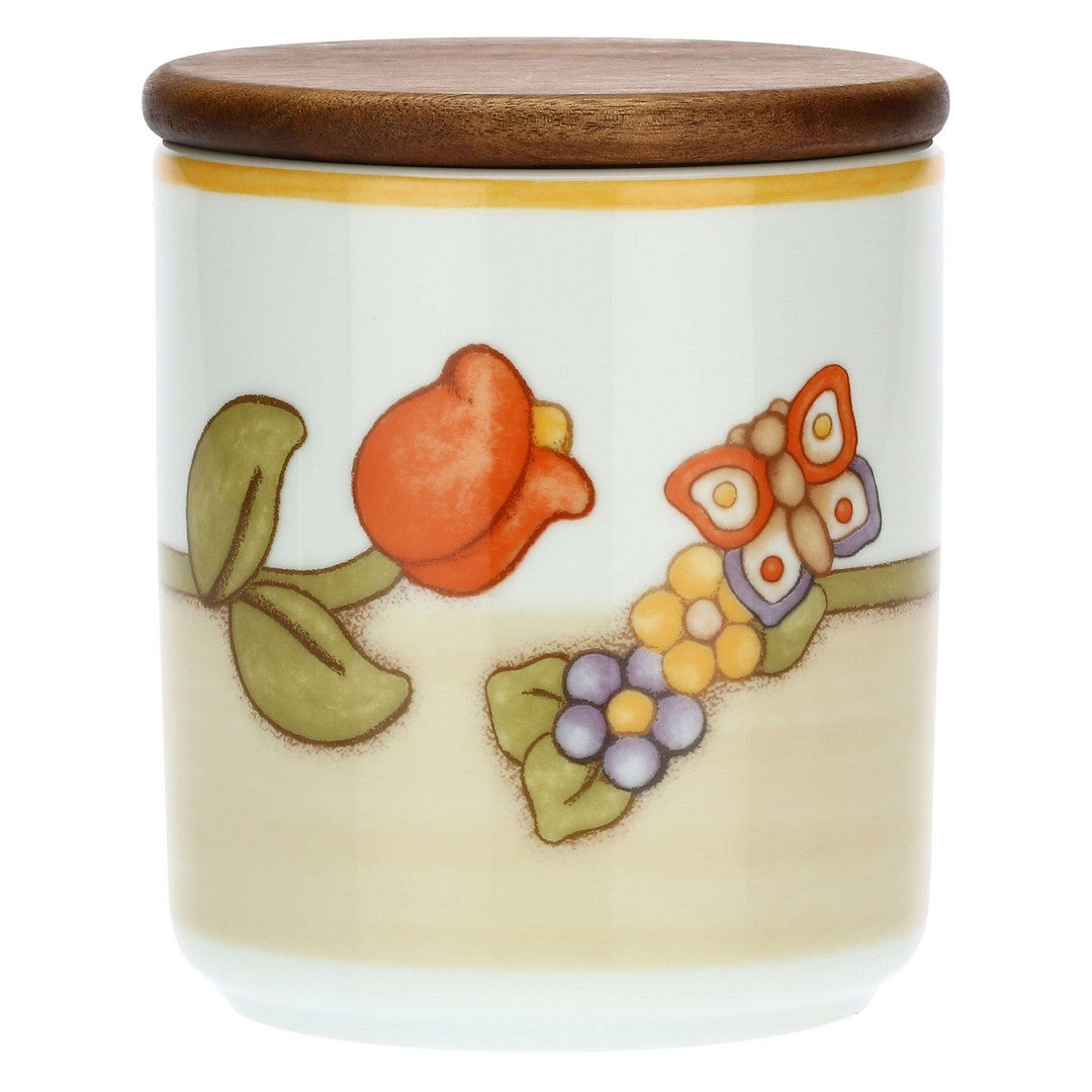 Thun Barattolo in porcellana Country con tulipano e farfalla - p3755e02 - Gioielleria De Patto