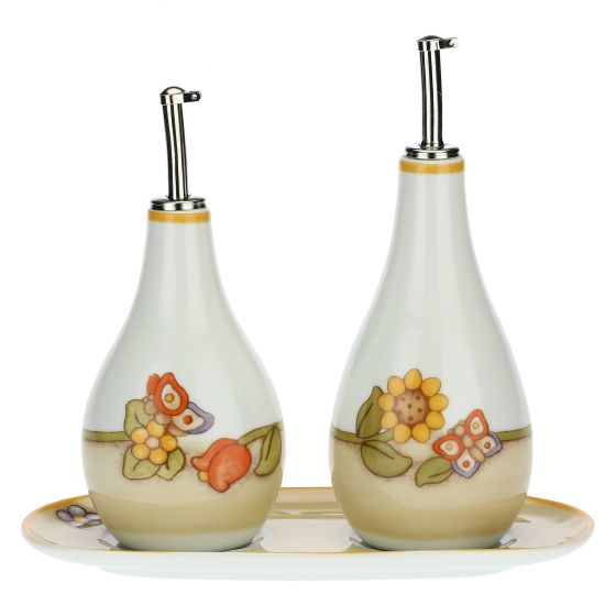 Thun Set olio e aceto Country con vassoietto - P3789E02 - Gioielleria De Patto
