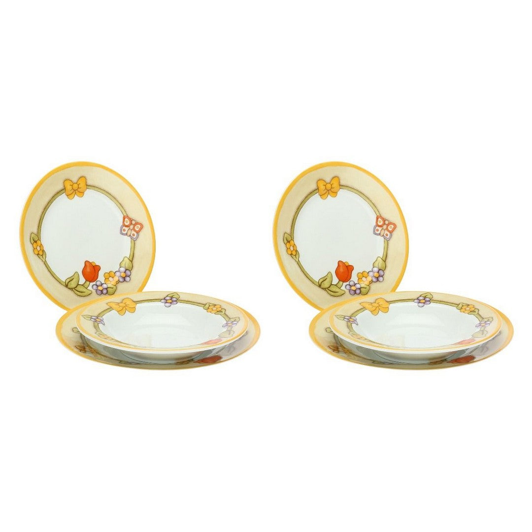 Thun Set 6 piatti Country con bordo floreale - P3801E02 - Gioielleria De Patto