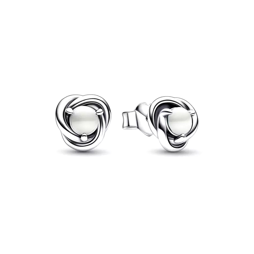 Orecchini Donna Pandora Cerchi Eterni Bianco Madreperla - 292335C03 - Gioielleria De Patto