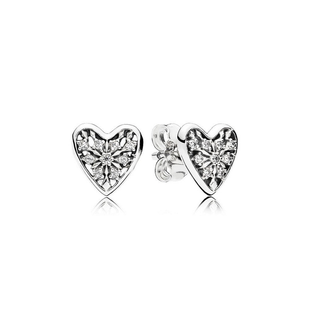 Orecchini Donna Pandora Cuore d'Inverno - 296368CZ - Gioielleria De Patto