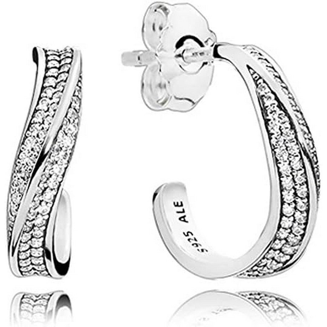 Orecchini Donna Pandora Onde Eleganti - 297097CZ - Gioielleria De Patto
