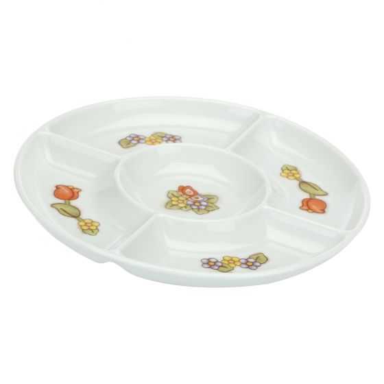 Thun Antipastiera con tulipani e fiori Country - P4546E02 - Gioielleria De Patto