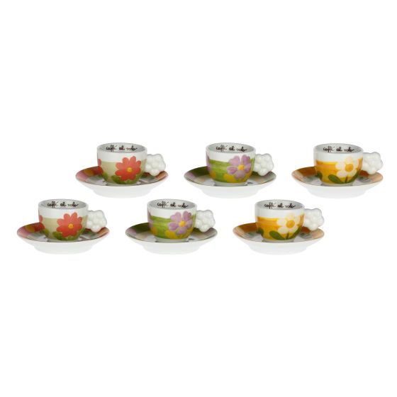 Thun Set 6 Tazzine Espresso in Porcellana Florianne - P4785P00 - Gioielleria De Patto