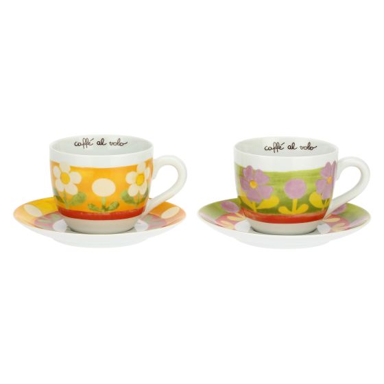 Thun Set 2 Tazze Colazione in Porcellana Florianne - P4786P00 - Gioielleria De Patto