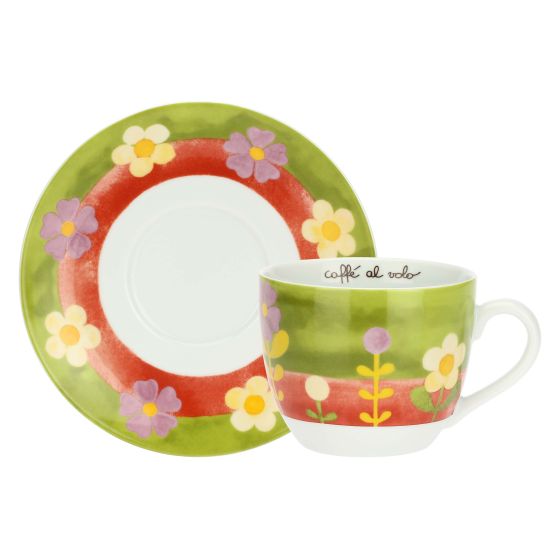 Thun Tazza Jumbo con Piattino in Porcellana Florianne - P4789P00 - Gioielleria De Patto