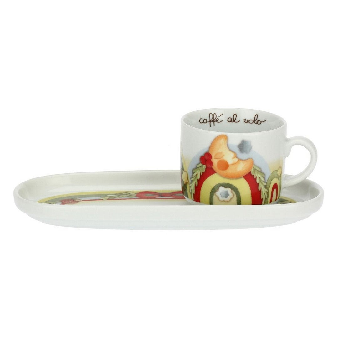 Thun Mug con vassoio ovale in porcellana Bosco Magico - P4863P00 - Gioielleria De Patto