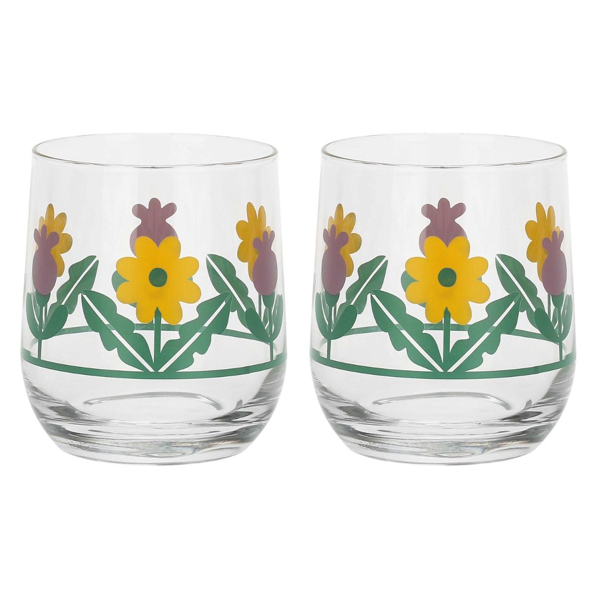 Thun Set 2 bicchieri acqua in vetro Florianne primavera - P4900P00 - Gioielleria De Patto