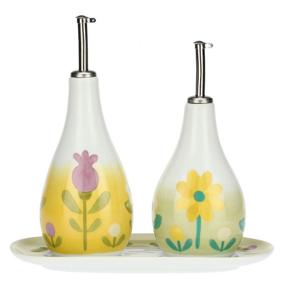 Thun Set olio e aceto in porcellana florianne primavera - P4905P00 - Gioielleria De Patto
