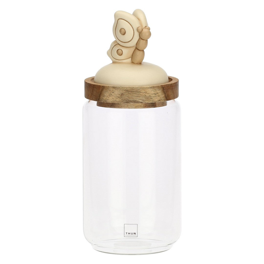 Thun Barattolo in vetro con coperchio in legno Elegance, grande - P4919P00 - Gioielleria De Patto