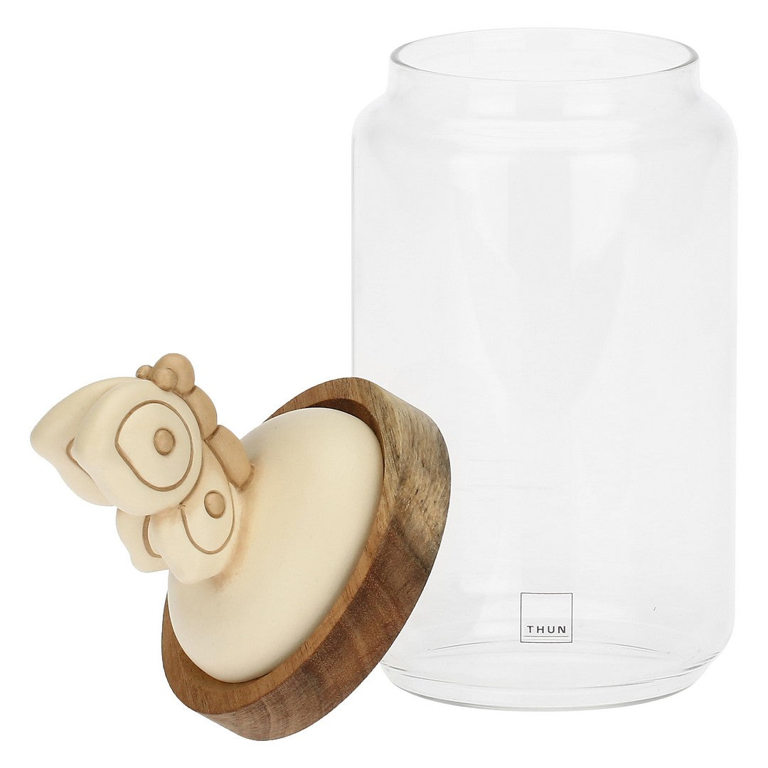 Thun Barattolo in vetro con coperchio in legno Elegance, grande - P4919P00 - Gioielleria De Patto