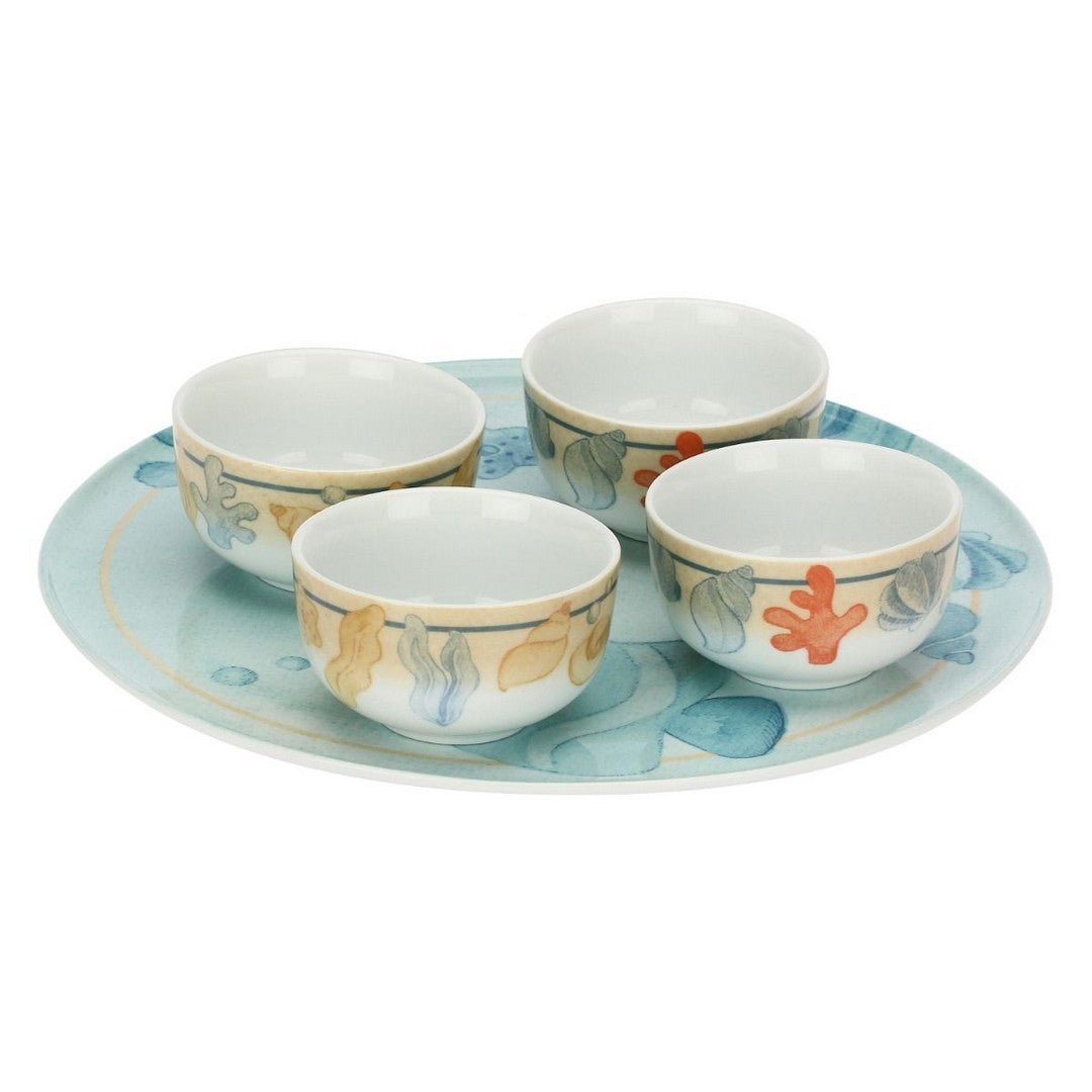 Thun Set 4 ciotoline con vassoio in porcellana Mare da amare - P4929p00 - Gioielleria De Patto