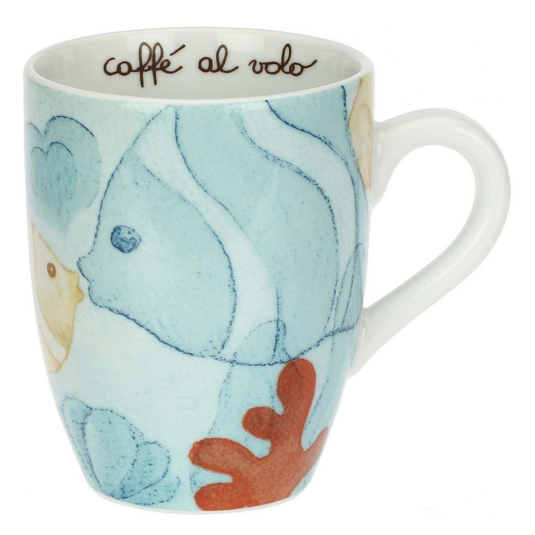Thun Mug in porcellana con tovaglietta in cotone Mare da amare - P4949P00
