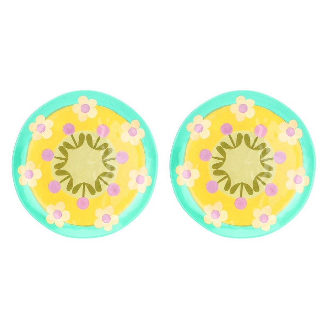 Thun Set 2 piatti frutta in melammina Florianne primavera - P4972P00
