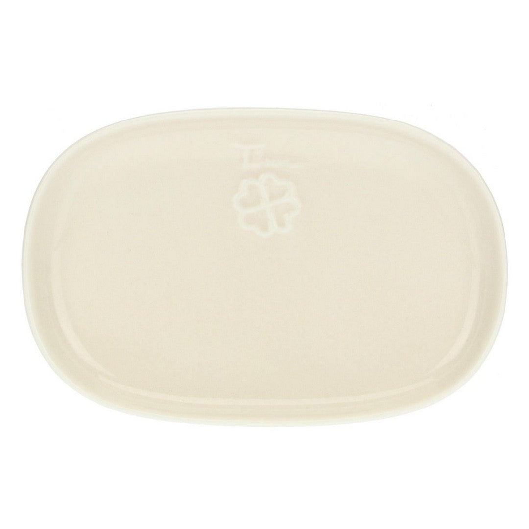 Thun Piattino bianco con quadrifoglio in porcellana - P4989P00B - Gioielleria De Patto