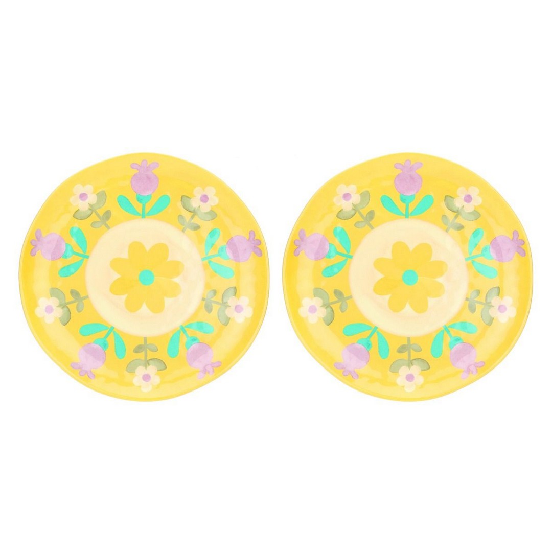 Thun Set 2 piatti piani in melammina Florianne primavera - P4992P00