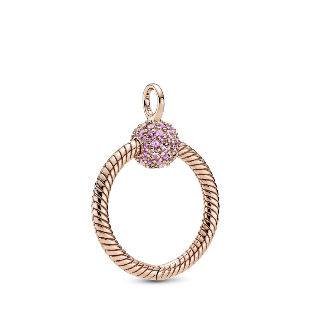 Pendente Pandora Oro Piccolo Pavè Rosa - 389097C01 - Gioielleria De Patto