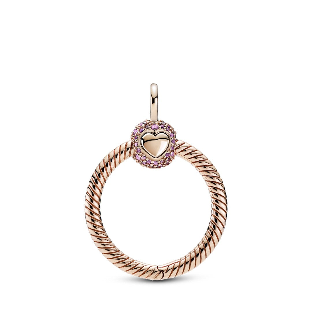 Pendente Pandora Oro Piccolo Pavè Rosa - 389097C01 - Gioielleria De Patto