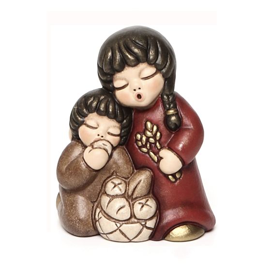 Thun Bimbi Che Mangiano il Pane Presepe Classico Rosso - S2180A82 - Gioielleria De Patto