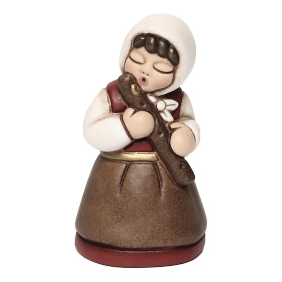 Thun Donna Che Suona Il Flauto Presepe Classico Rosso - S2181A82 - Gioielleria De Patto