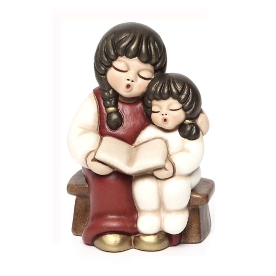Thun Coppia Di Bimbi Che Leggono Presepe Giubileo Rosso - S2185A82 - Gioielleria De Patto