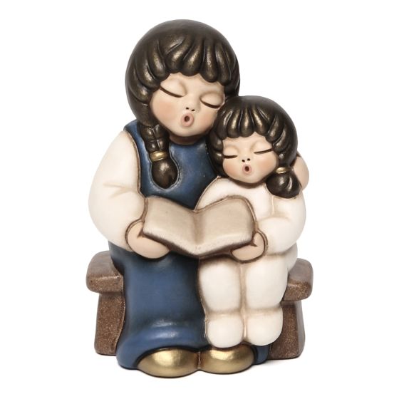 Thun Coppia Di Bimbi Che Leggono Presepe Giubileo Blu - S2185A98 - Gioielleria De Patto