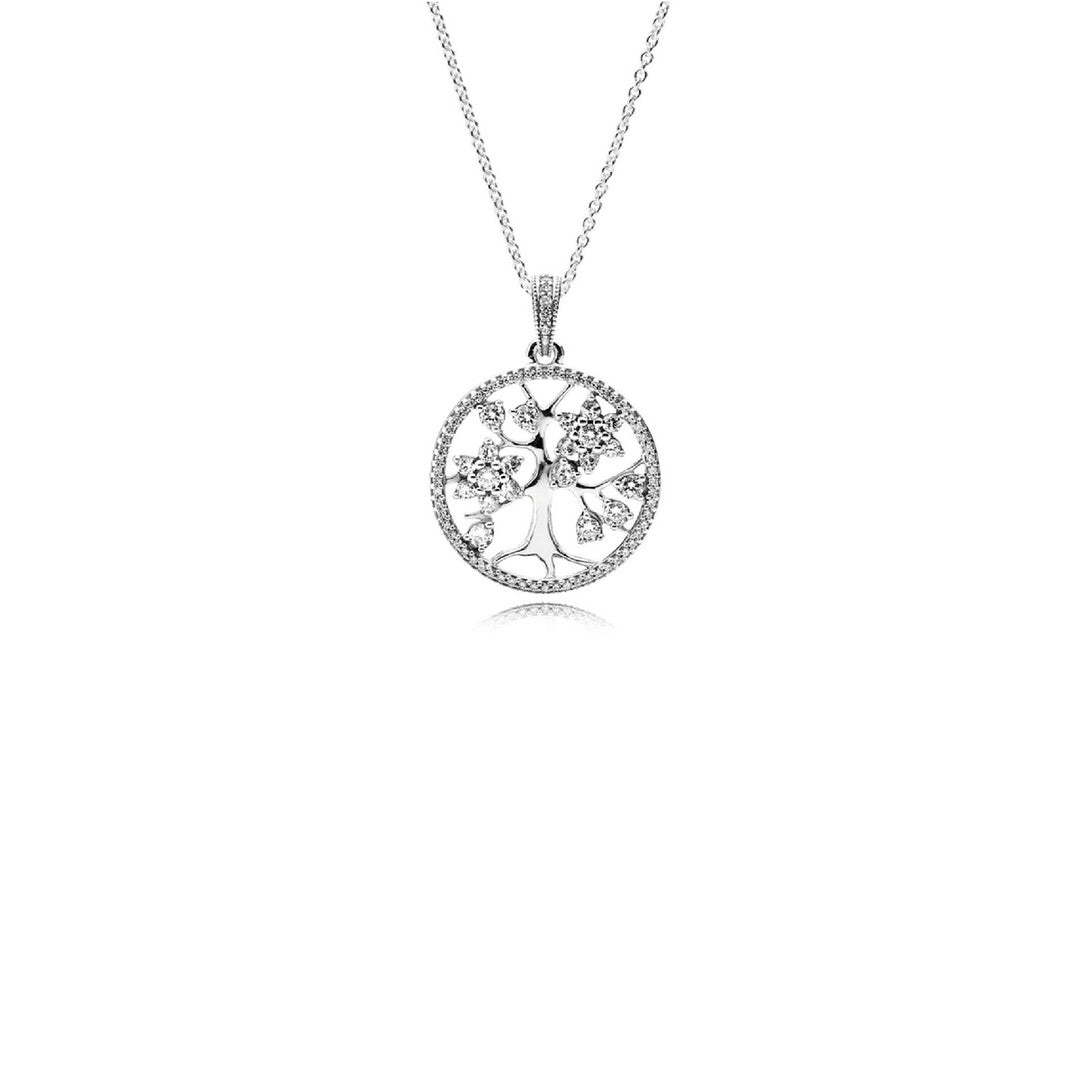 Collana Donna Pandora Albero della Famiglia Pavè - 390384CZ - Gioielleria De Patto