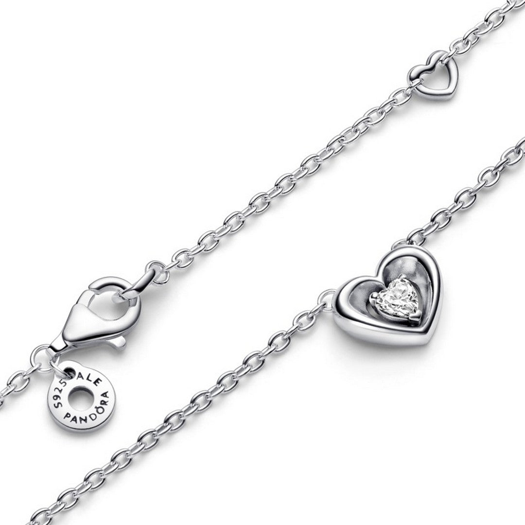 Collana Donna Pandora Cuore Splendente con Pietra - 392494C01 - Gioielleria De Patto
