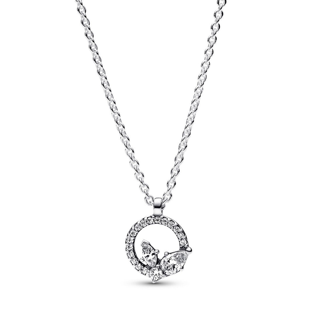 Collana Donna Pandora Herbarium Cerchio e Petali Luminosi - 392620C01 - Gioielleria De Patto