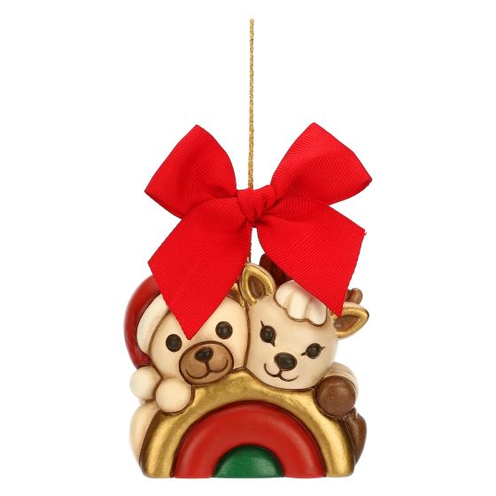 Thun Addobbo natalizio Teddy e Renna Robin in ceramica, maxi - S3338A82 - Gioielleria De Patto
