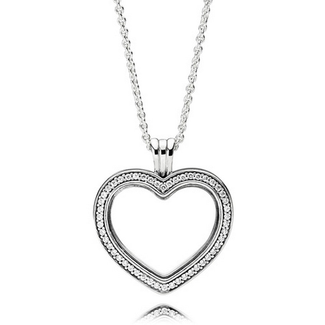 Collana Donna con Pendente Componibile Scintillante PANDORA a Cuore - 397230CZ - Gioielleria De Patto