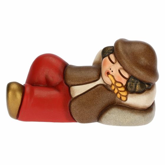 Thun Pastore dormiente in Ceramica Presepe Classico rosso - S3343A82 - Gioielleria De Patto