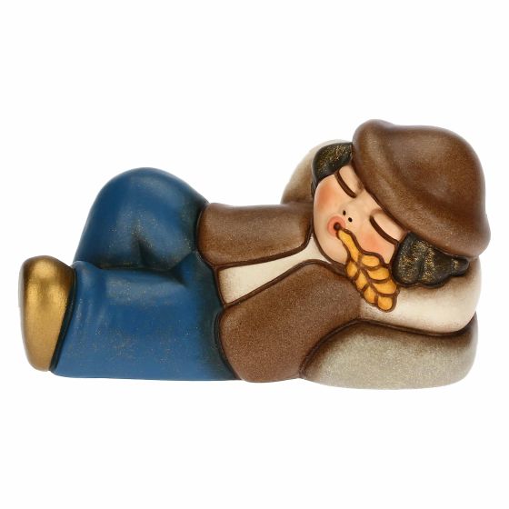 Thun Pastore Dormiente in Ceramica Presepe Classico blu - S3343A98 - Gioielleria De Patto