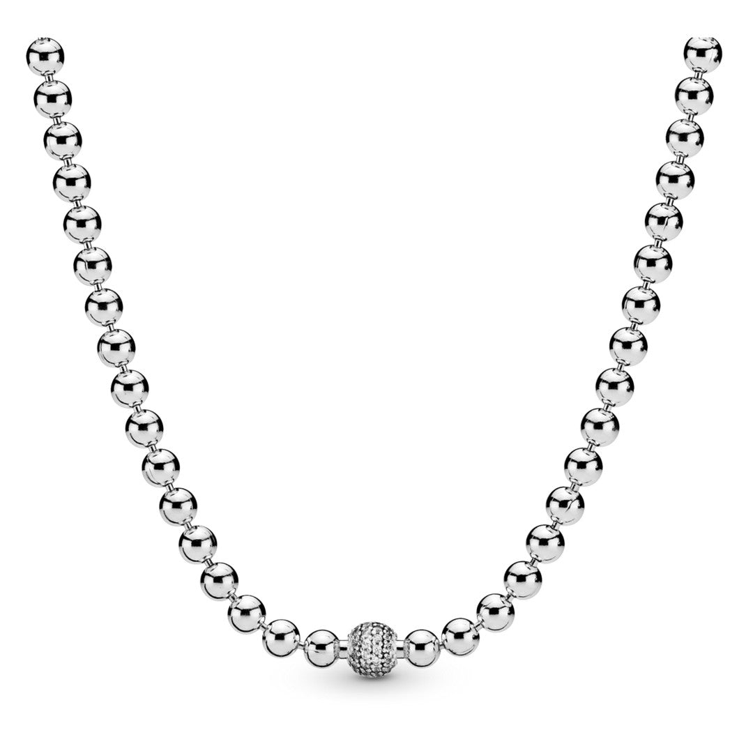 Collana Pandora Sfere e Pavè - 398565C01 - Gioielleria De Patto